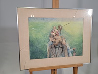 Tekening, s. van der ent, afstand, 1977 - afbeelding 4 van  6