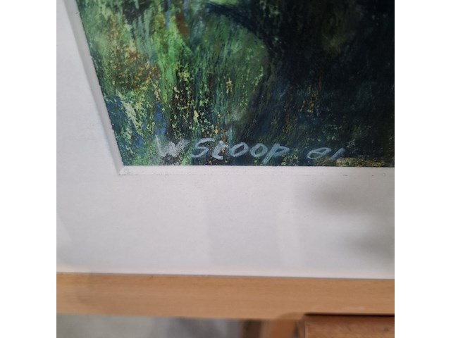 Tekening, w. stoop, boslandschap, 1983 - afbeelding 4 van  8