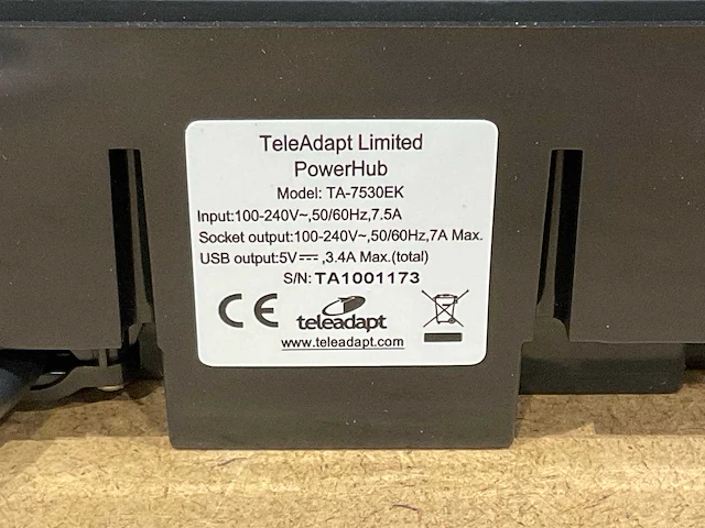 Teleadapt powerhub usb ta-7530ek-eun3 usb powerhub - afbeelding 7 van  9