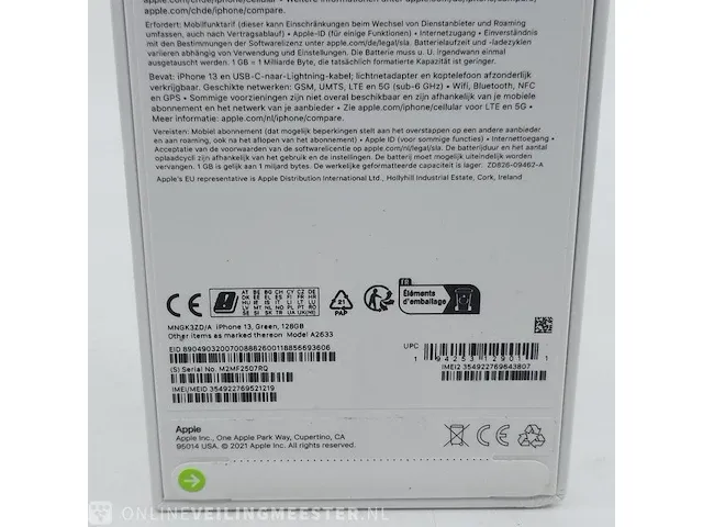 Telefoon apple, iphone 13 green 128gb a2633 - afbeelding 2 van  12