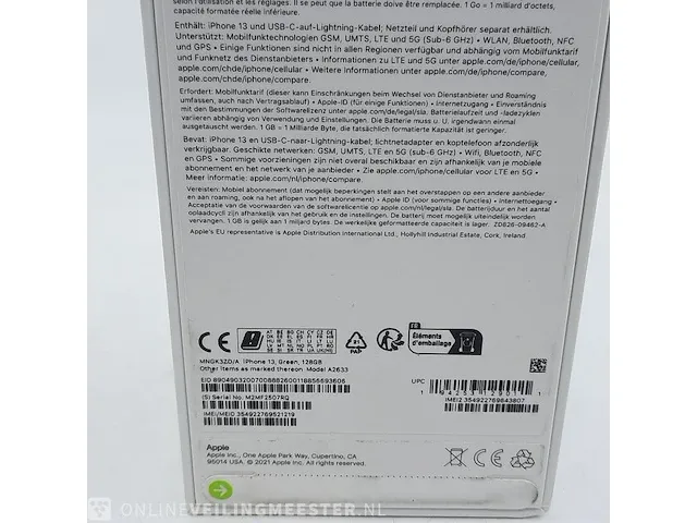 Telefoon apple, iphone 13 green 128gb a2633 - afbeelding 4 van  6