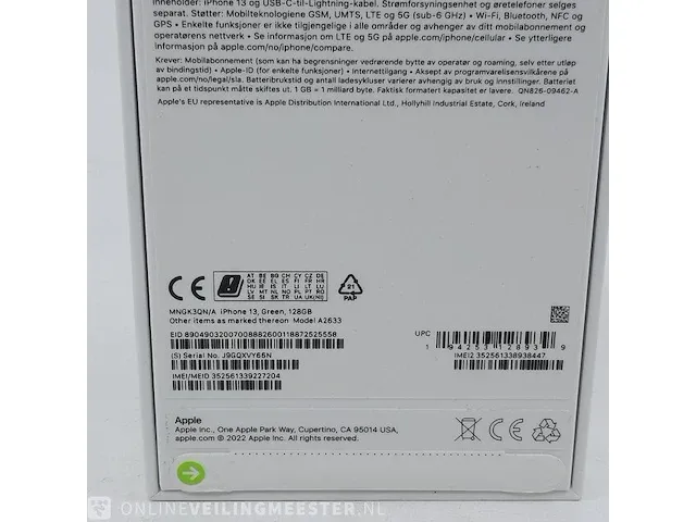 Telefoon apple, iphone 13 green 128gb a2633 - afbeelding 4 van  6