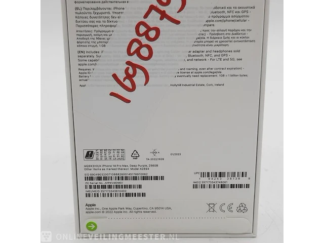 Telefoon apple, iphone 14 pro max a2894 256gb deep purple - afbeelding 4 van  6