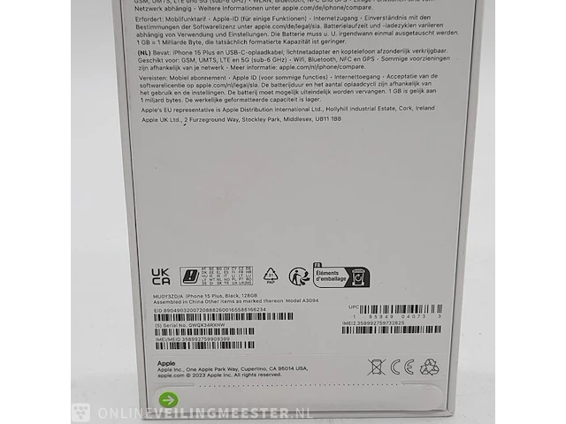Telefoon apple, iphone 15 plus 128gb a3094 black - afbeelding 4 van  6