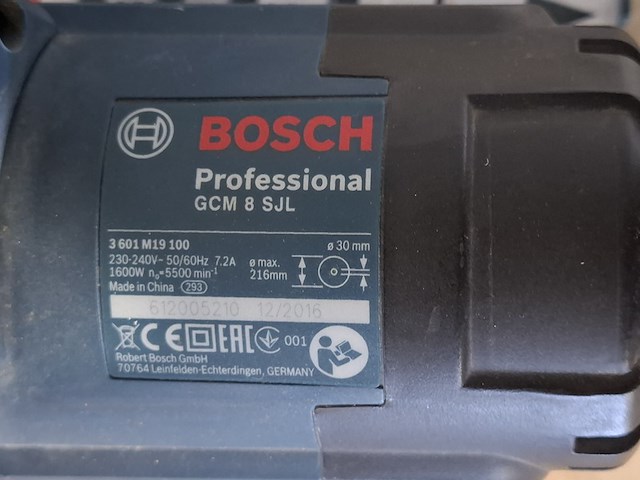 Telescoop-/afkortzaag 216mm 230v~ bosch, gcm 8 sjl, bouwjaar 2017 - afbeelding 9 van  10