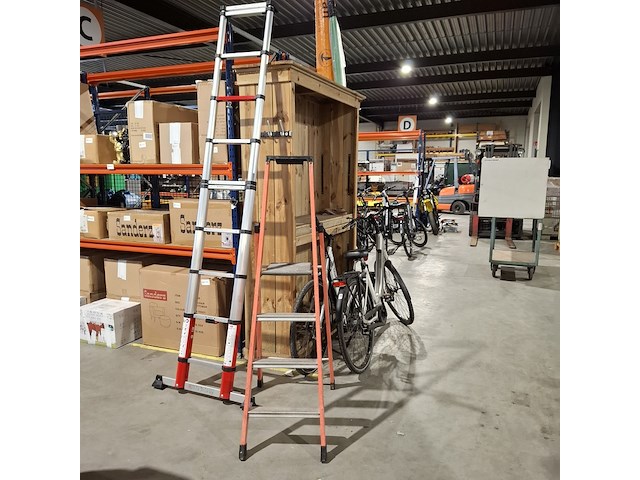 Telescoop ladder met werktrap, o.a. altrex, tl smart up 1x 11 - afbeelding 1 van  12