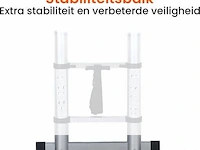 Telescoopladder 3,80m zilver - afbeelding 3 van  8