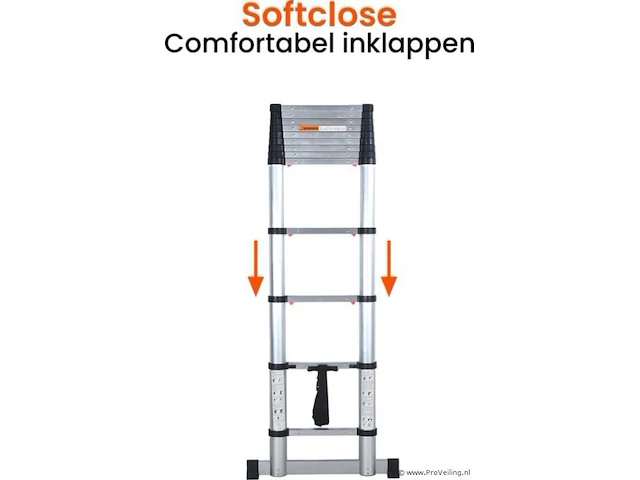 Telescoopladder 3,80m zilver - afbeelding 5 van  8
