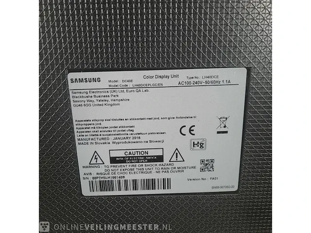Televisie samsung, lh40dce - afbeelding 8 van  8
