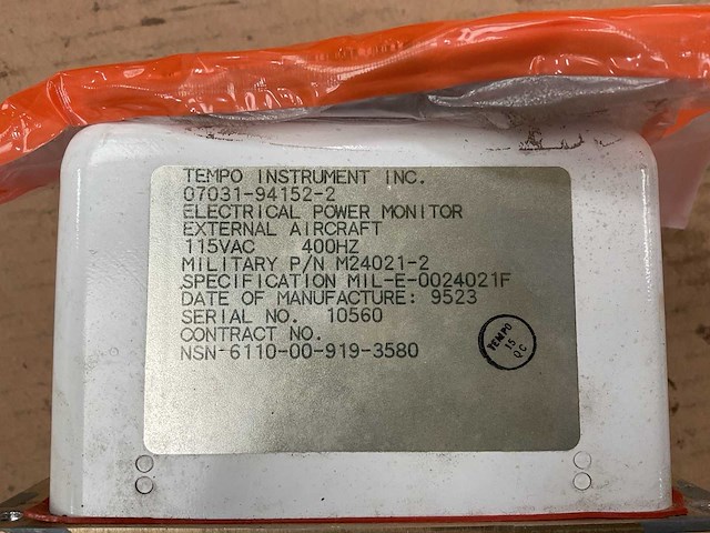 Tempo instrument inc 115vac 400hz regulator - afbeelding 5 van  6