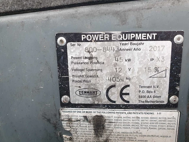 Tennant - 800 - sweeper, self driven - 2017 - afbeelding 6 van  14