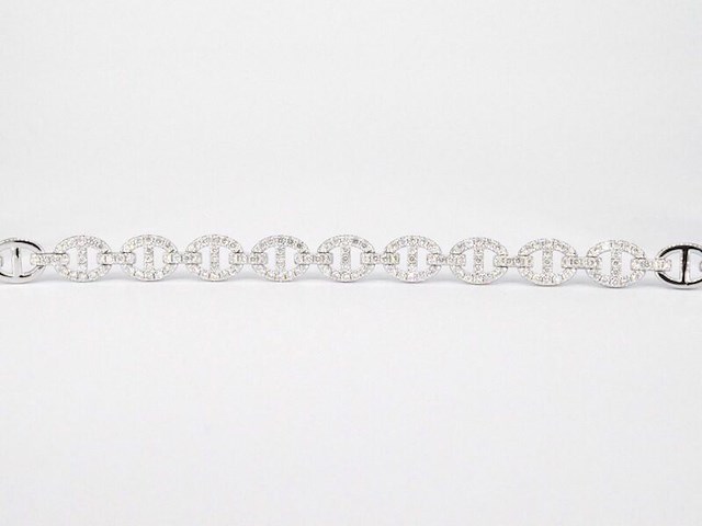 Tennisarmband met diamanten schakels met 157 diamanten - afbeelding 5 van  9