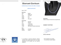 Tenniscollier met grote saffieren en natuurlijke diamanten - afbeelding 3 van  10