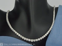 Tenniscollier met natuurlijke diamanten 22.00 carat