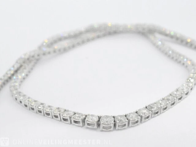 Tenniscollier met natuurlijke diamanten 22.00 carat - afbeelding 3 van  7