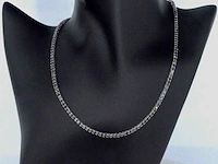 Tenniscollier met natuurlijke zwarte diamanten - afbeelding 2 van  12