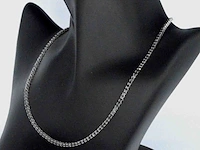 Tenniscollier met natuurlijke zwarte diamanten - afbeelding 12 van  12
