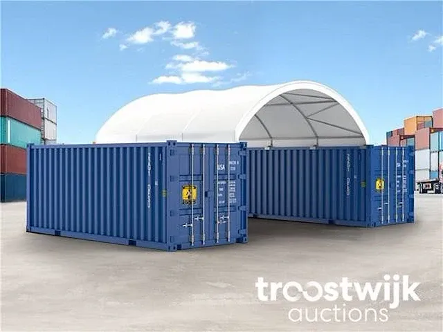 / tent tussen containers 20ft - afbeelding 3 van  9