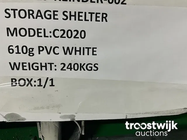 / tent tussen containers 20ft - afbeelding 6 van  9