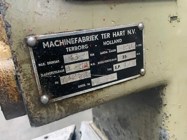 Ter hart pc05 excenterpers - afbeelding 8 van  8