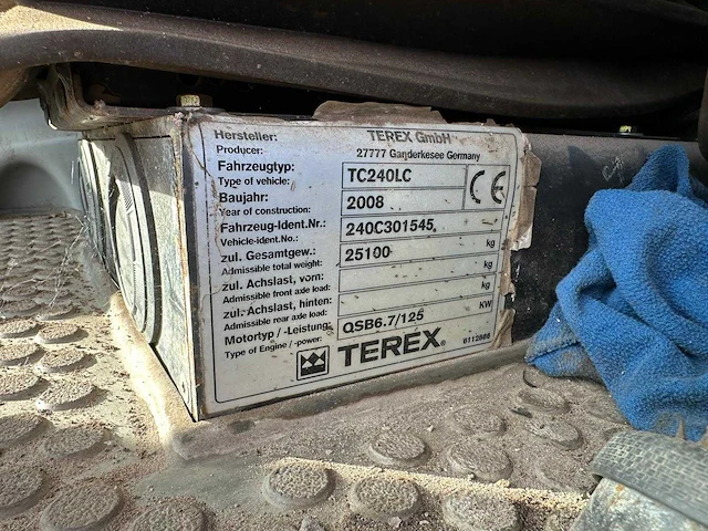 Terex - 2008 - tc240lc - rupsgraafmachine - afbeelding 18 van  25