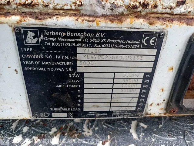 Terminal trekker terberg, yt180, bouwjaar 2000 - afbeelding 23 van  31