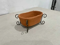 Terracotta schaal in houder (11x) - afbeelding 2 van  8