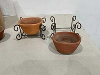 Terracotta schaaltje in houder (9x) - afbeelding 4 van  5
