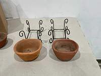 Terracotta schaaltje in houder (9x) - afbeelding 5 van  5