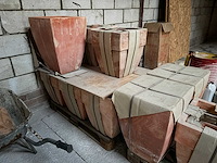 Terracotta vierkant bloembak plantenbak (54x) - afbeelding 6 van  7