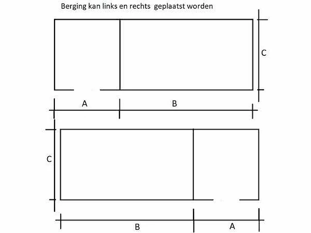 Terrasoverkapping met berging 314x700x244 cm - afbeelding 2 van  8