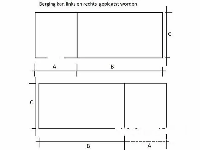 Terrasoverkapping met berging 414x650x244 cm - afbeelding 2 van  8