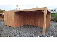 Terrasoverkapping met berging 414x650x244 cm - afbeelding 4 van  8