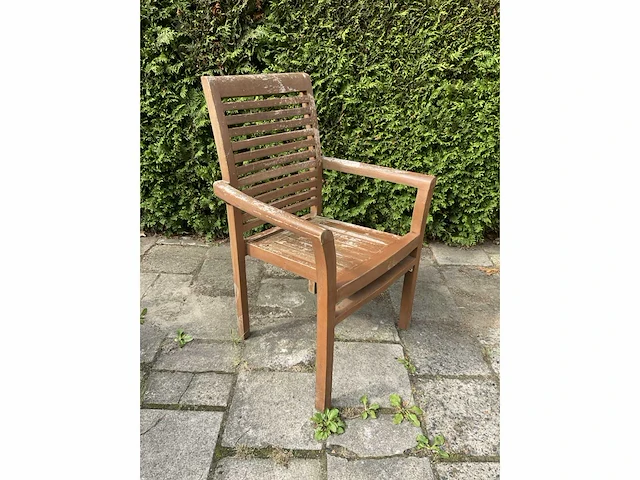 Terrasset - 2x tafel 80x80 - teakhout (2x) - afbeelding 2 van  13