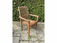 Terrasset - 2x tafel 80x80 - teakhout (2x) - afbeelding 2 van  13