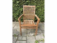 Terrasset - 2x tafel 80x80 - teakhout (2x) - afbeelding 3 van  13