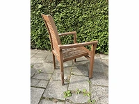 Terrasset - 2x tafel 80x80 - teakhout (2x) - afbeelding 5 van  13