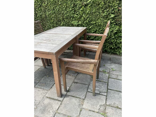 Terrasset - 2x tafel 80x80 - teakhout (2x) - afbeelding 11 van  13