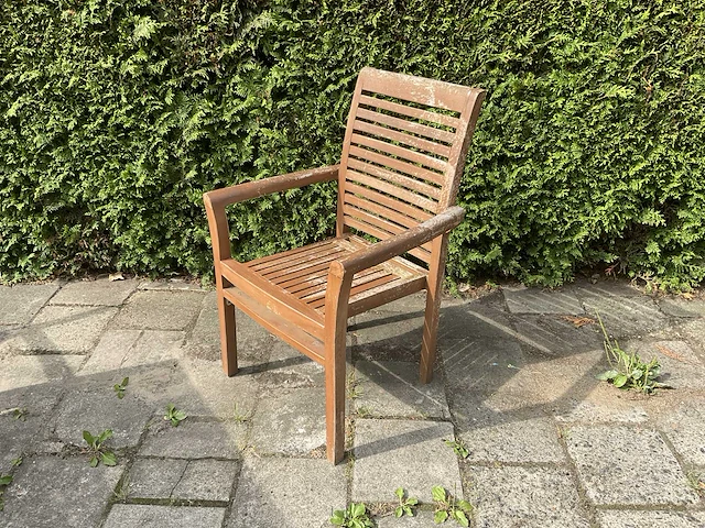 Terrasset - 2x tafel 80x80 - teakhout (2x) - afbeelding 12 van  13