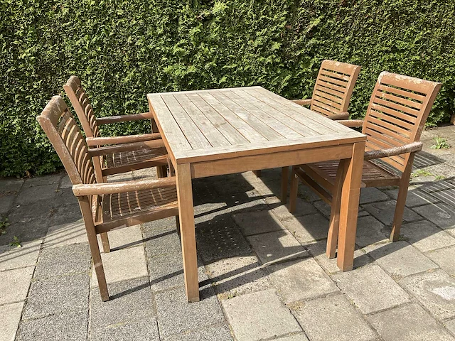 Terrasset 145x90 teakhout (2x) - afbeelding 6 van  13