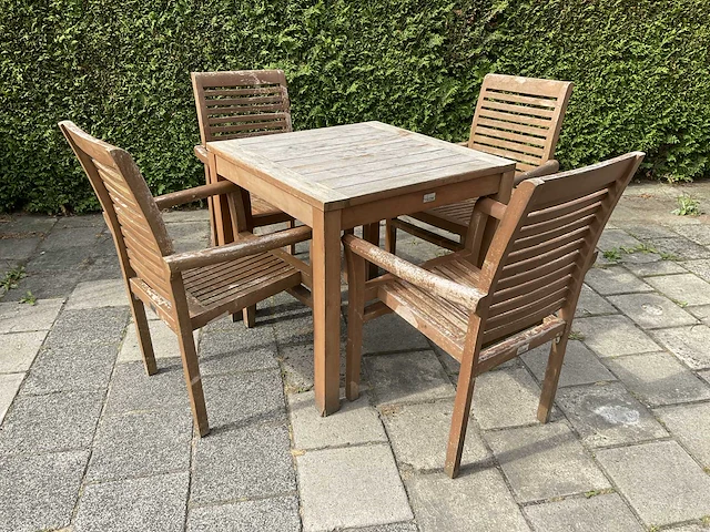 Terrasset 80x80 teakhout - afbeelding 1 van  10