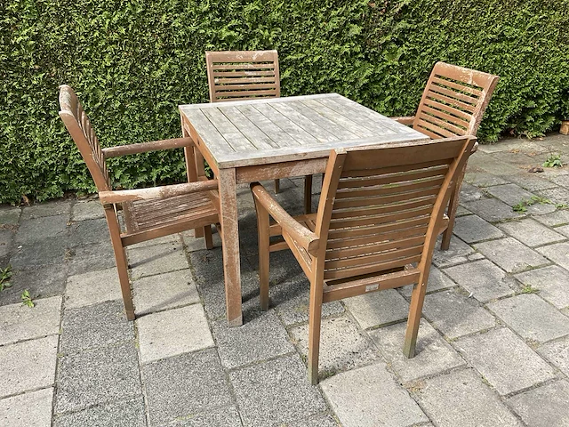 Terrasset 90x90 teakhout (6x) - afbeelding 4 van  11