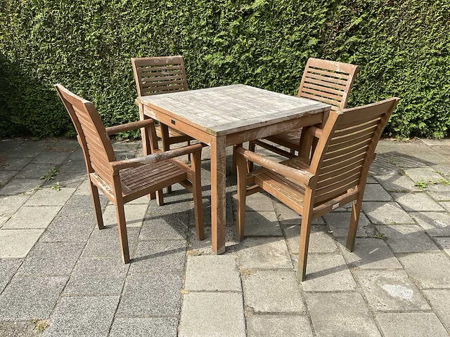 Terrasset 90x90 teakhout (6x) - afbeelding 5 van  11
