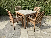 Terrasset 90x90 teakhout (6x) - afbeelding 5 van  11