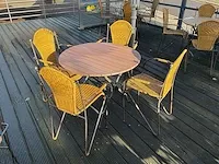 Terrasset (tafel en 4 stoelen) (2x) - afbeelding 1 van  2