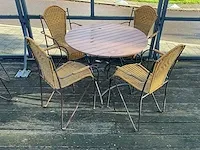 Terrasset (tafel en 4 stoelen) (4x) - afbeelding 1 van  3