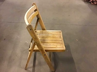 Terrasstoel (50x) hout met ronde rug inklapbaar - afbeelding 2 van  6