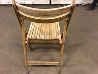 Terrasstoel (50x) hout met ronde rug inklapbaar - afbeelding 4 van  6