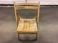 Terrasstoel hout met ronde rug - afbeelding 1 van  6