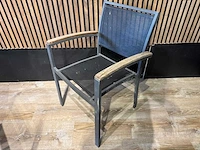 Terrasstoel teak armleuning (4x) - afbeelding 2 van  7
